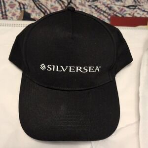 Silversea Cruises Black Baseball Cap Adjustable Snapback Hat Embroidered Logo
